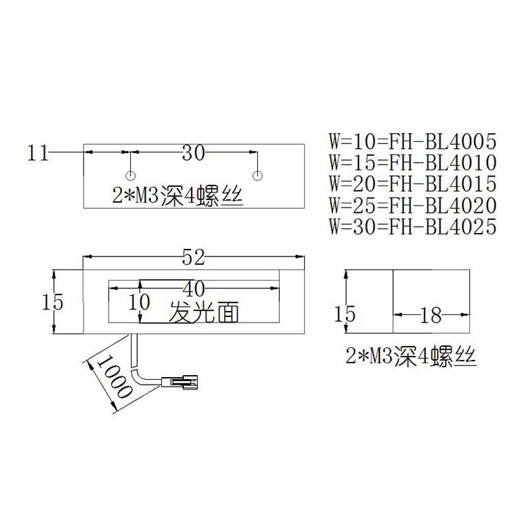 条形光源尺寸