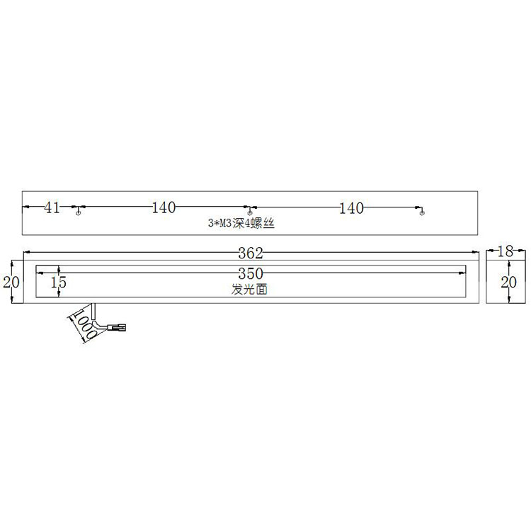 FH-BL35015条形光源尺寸