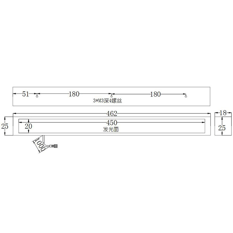 FH-BL45020条形光源尺寸