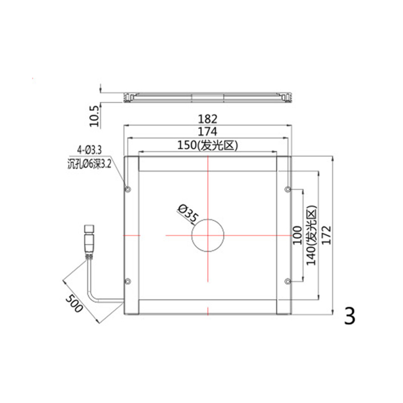 ,FH-FLO140150开孔面光尺寸